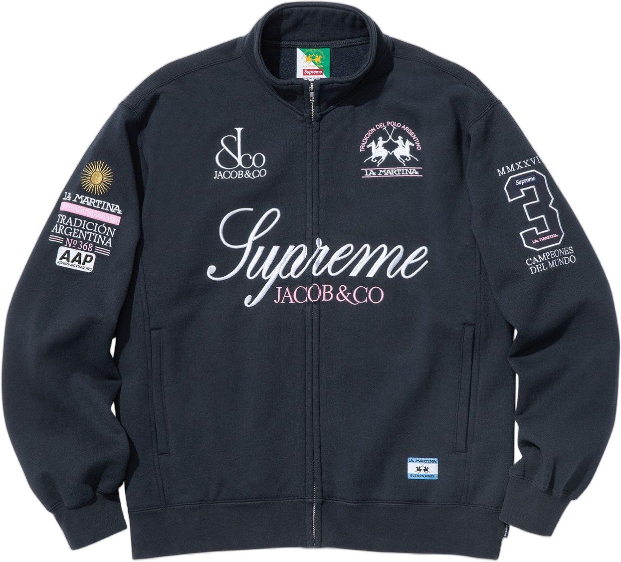 Supreme®/La Martina/Jacob & Co Zip Up Sweatshirt view 8